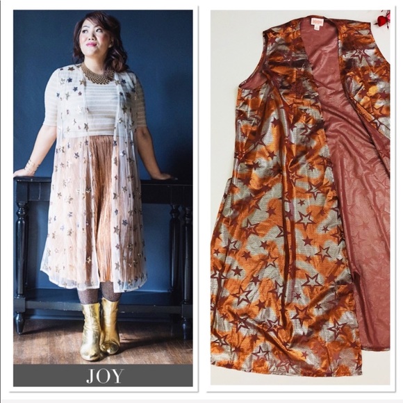 LuLaRoe Jackets & Blazers - LuLaRoe Joy Vest Elegant Collection in star print